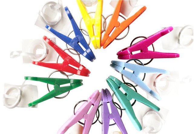 8g Clip - N - Weights® - Primary & Pastel Assorted With Ribbon & TapeTab™ (100ct)