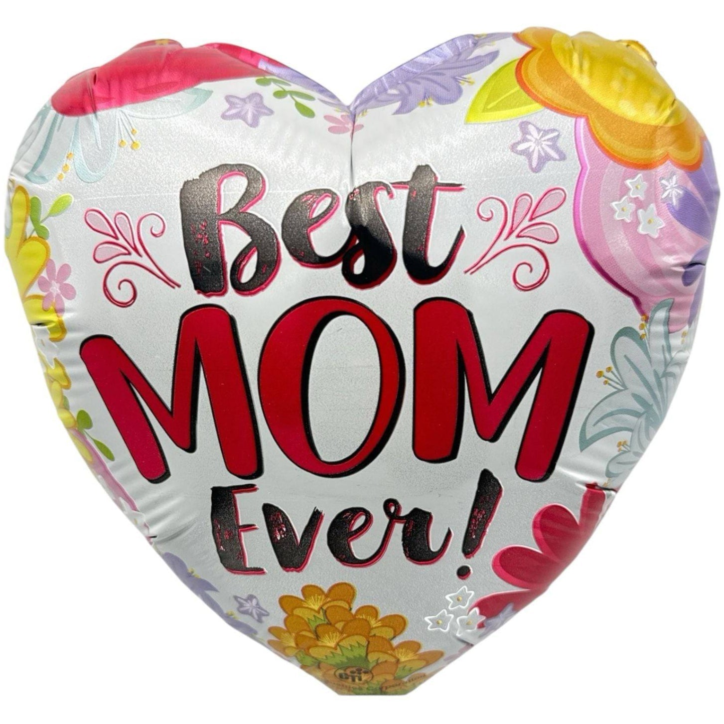 9" Best Mom Ever Corral Heart Balloon 100ct - CTI