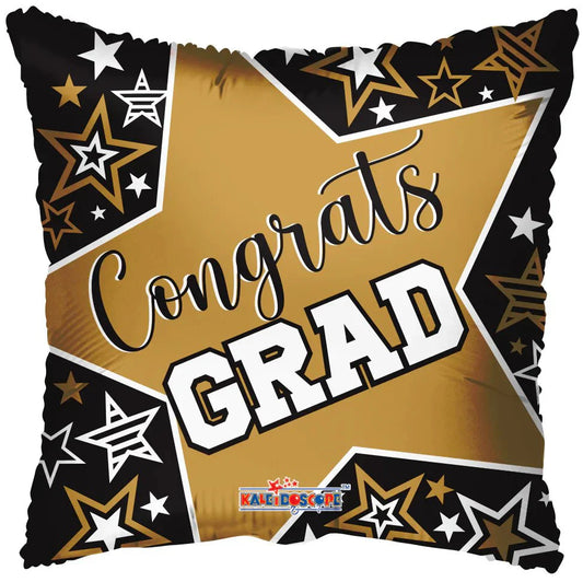 9" Congrats Grad Big Gold Star (100ct) - Conver USA