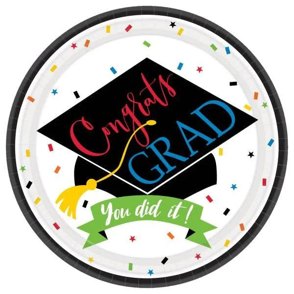 9" Congrats Grad You Did It! Plates 60ct - Amscan
