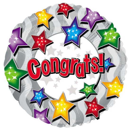 9" Congrats Stars (100ct)