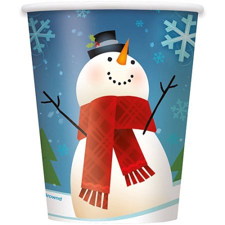 9" Cups - Joyful Snowman