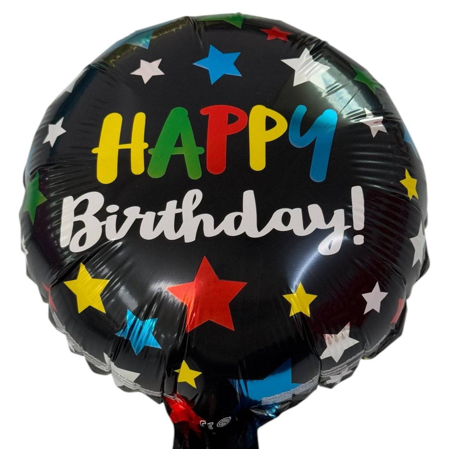 9" Happy Birthday Black Stars