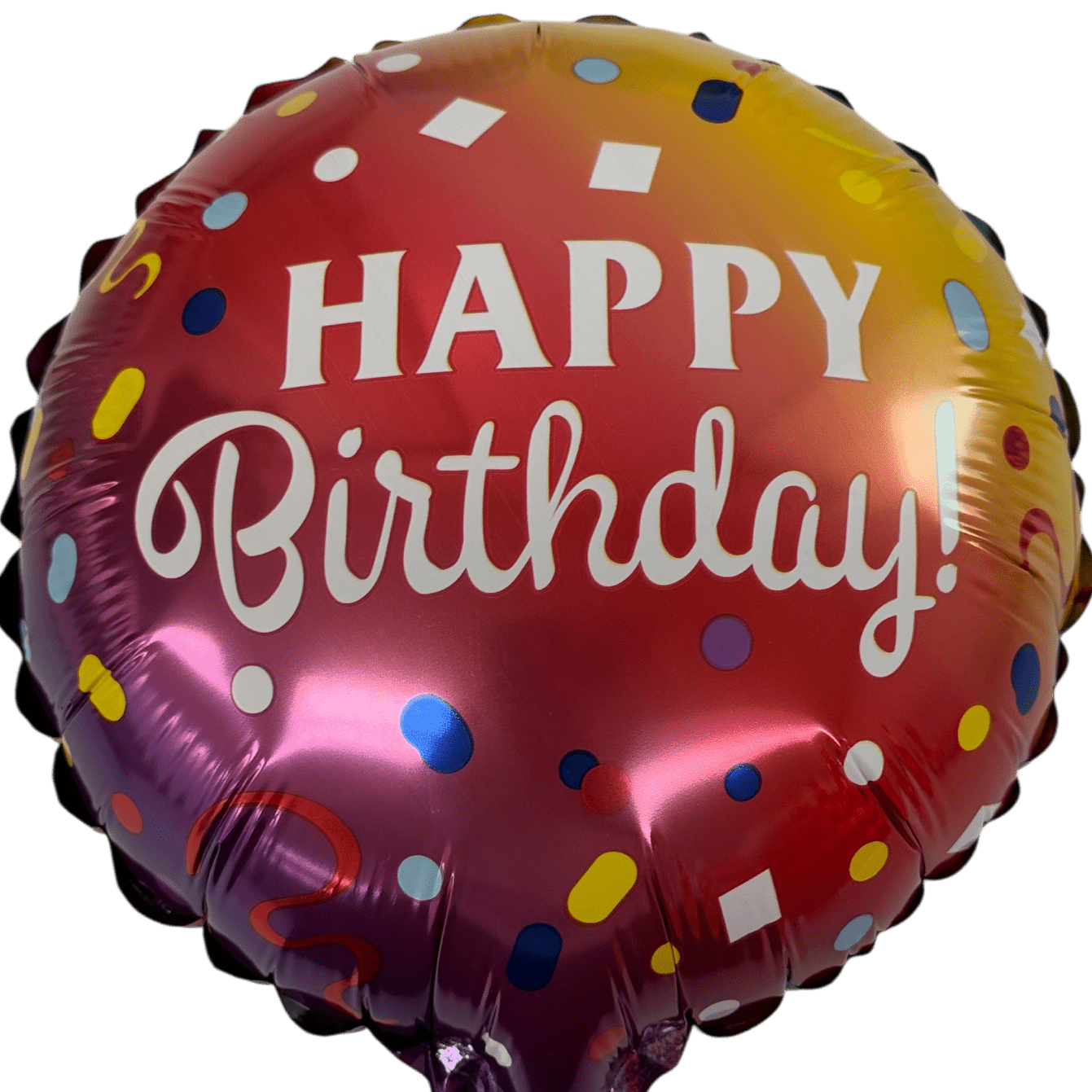 9" Happy Birthday Ombre Confetti Flat Foil Balloon (100 Count) - Winner Party