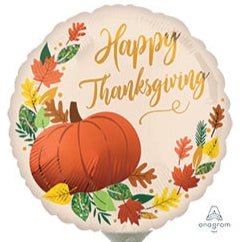 9" Happy Thanksgiving Fall Pumpkin