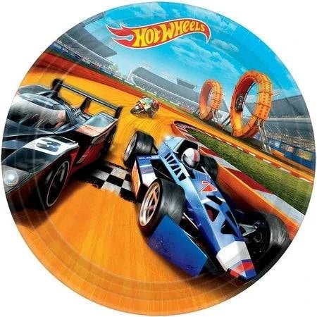 9" Hot Wheels Wild Racer™ Round Plates 8ct - Amscan
