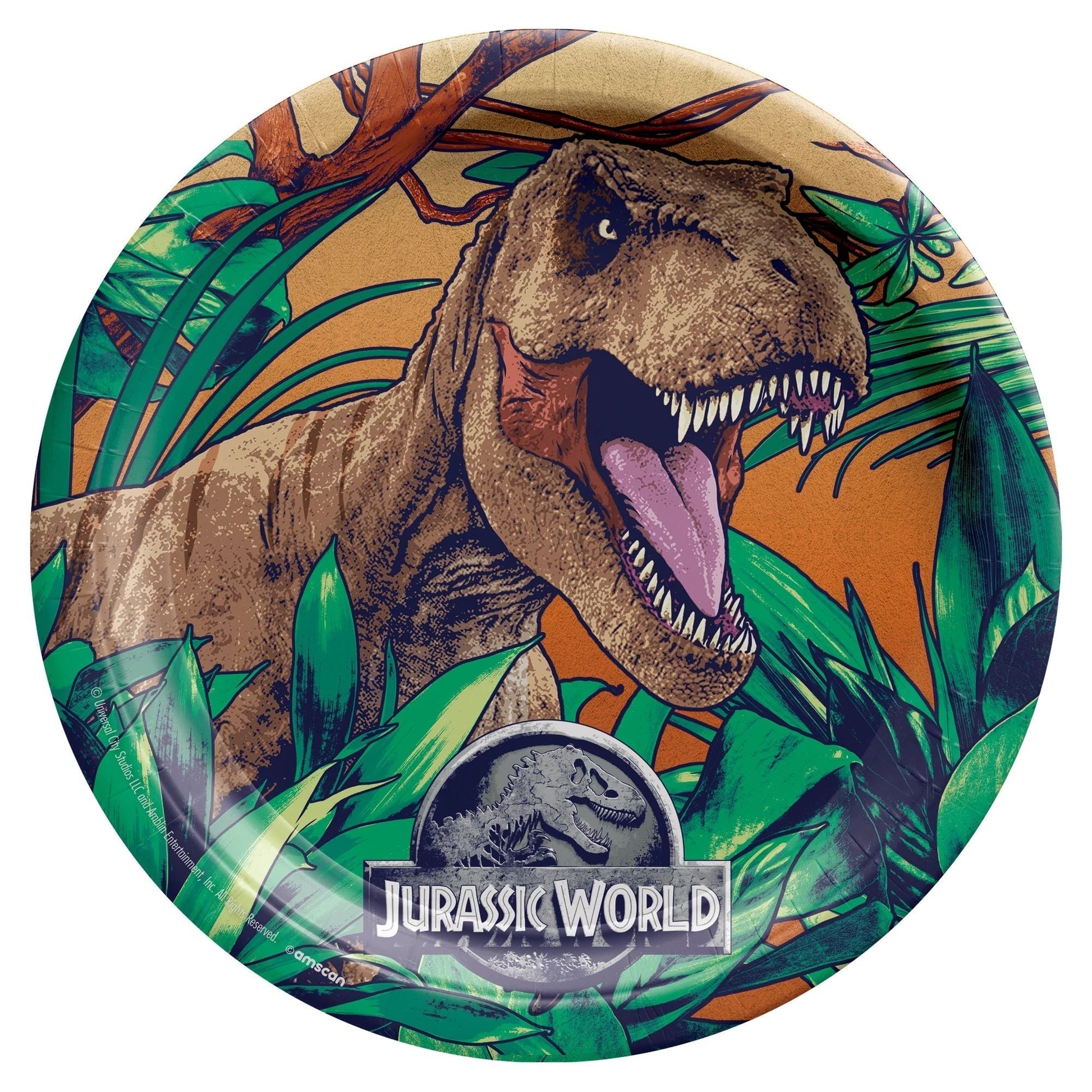 9" Jurassic World into the Wild Round Plates (8 Count) - Amscan