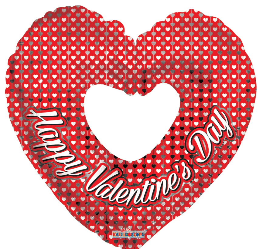 9" Open Heart - Happy Valentines Day