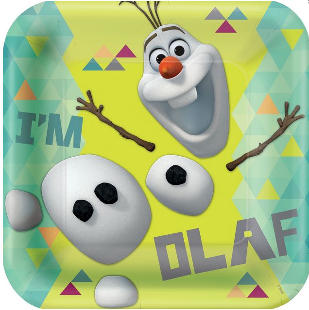 9" Paper Plates - Disney Frozen Olaf (8ct)