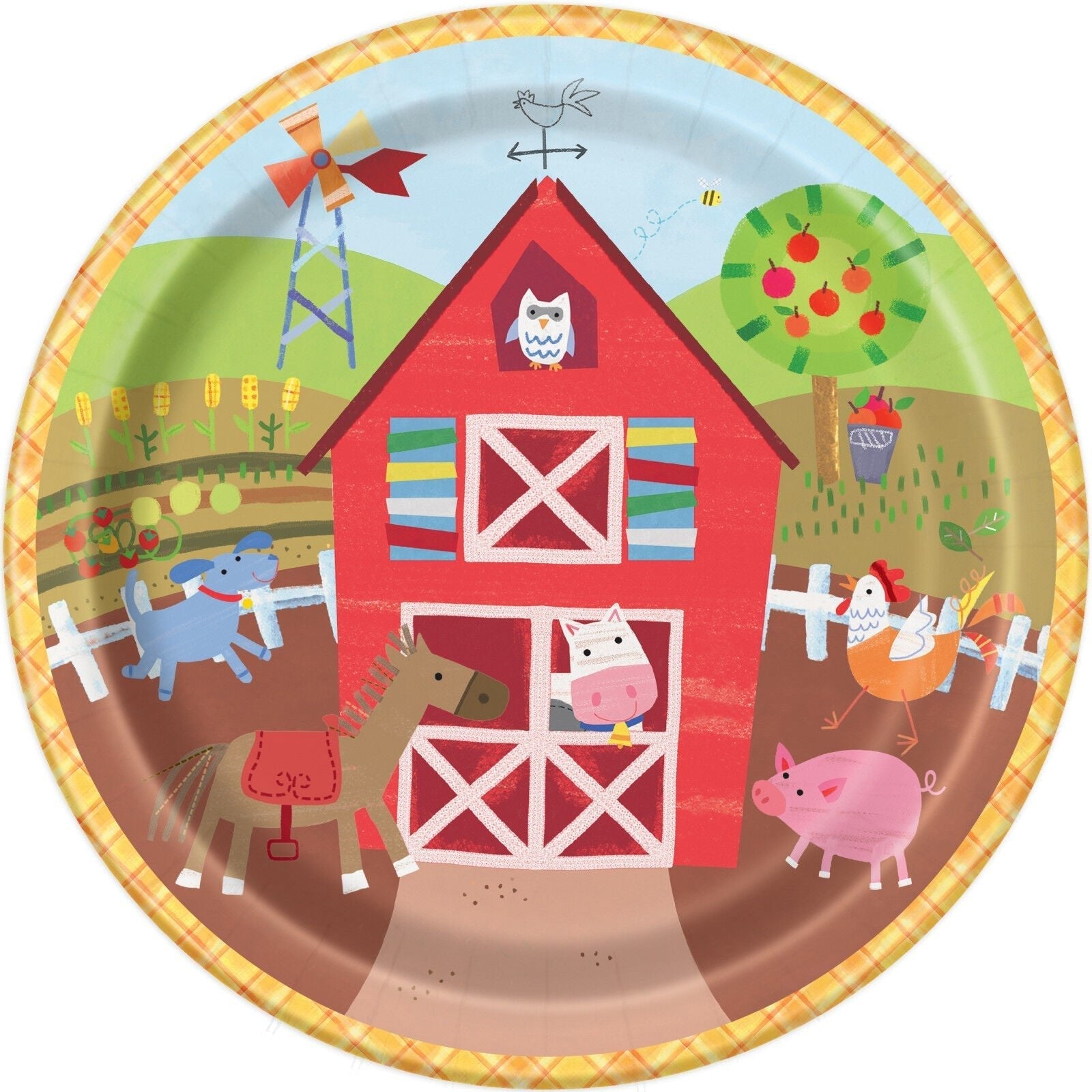 9" Paper Plates - Farm Party (8ct)