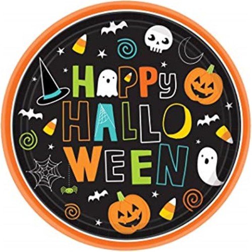 9" Paper Plates - Halloween Friends (60ct) - Amscan