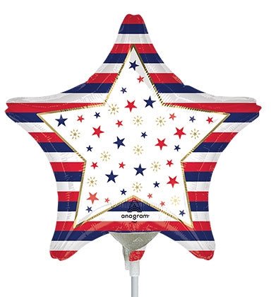 9" Patriotic Stars and Stripes (25ct)