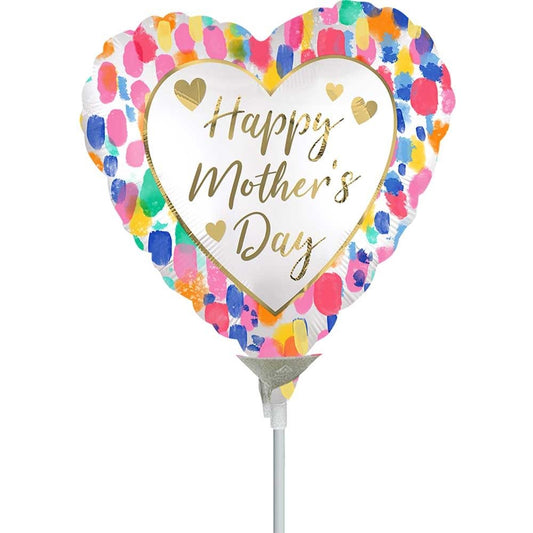 9" Satin Happy Mothers Day Colorful Watercolor (25ct) - Anagram