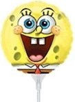 9" SPONGEBOB Face - Round Foil Balloon - Air Fill & Heat Seal Only!!!
