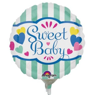 9" Sweet Baby Stripes & Hearts (25ct)