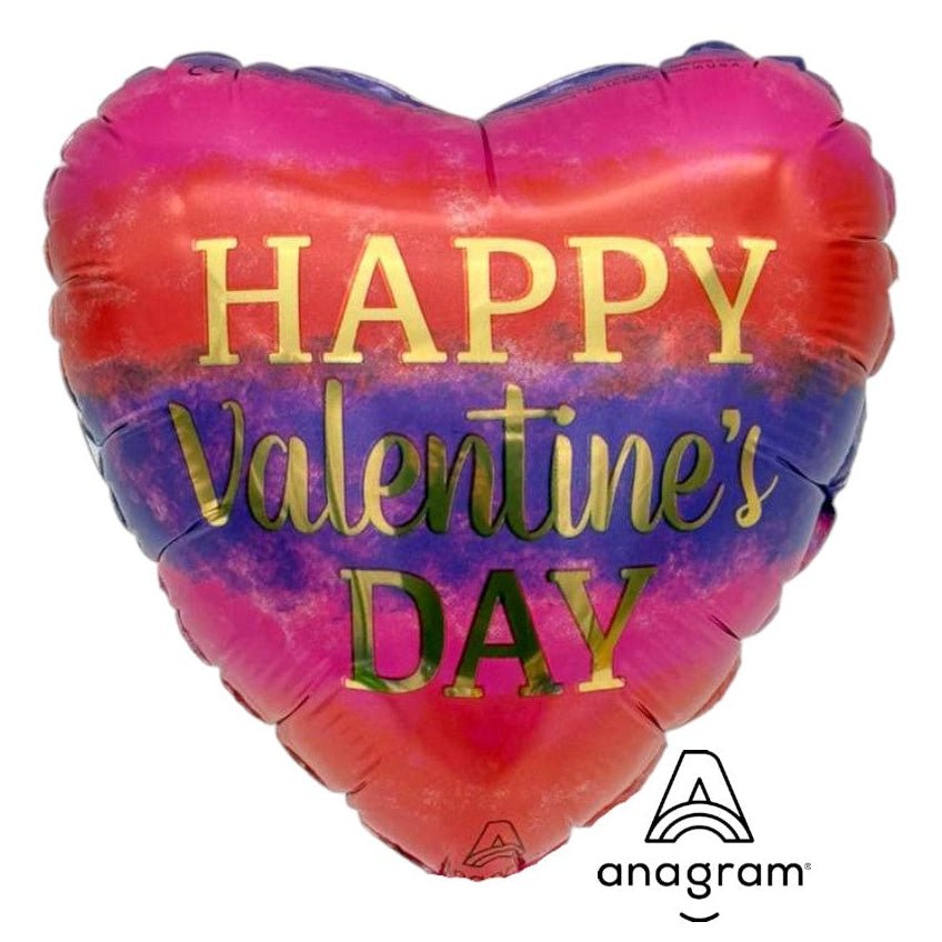 9" Valentine's Day Watercolor Stripes (25ct) - Anagram