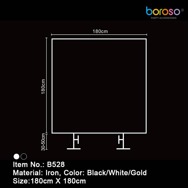 B528-1818 White Square Party Deco Frame -  Borosino