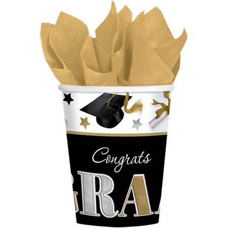 9oz Congrats Grad Festive Cups 18ct - Amscan
