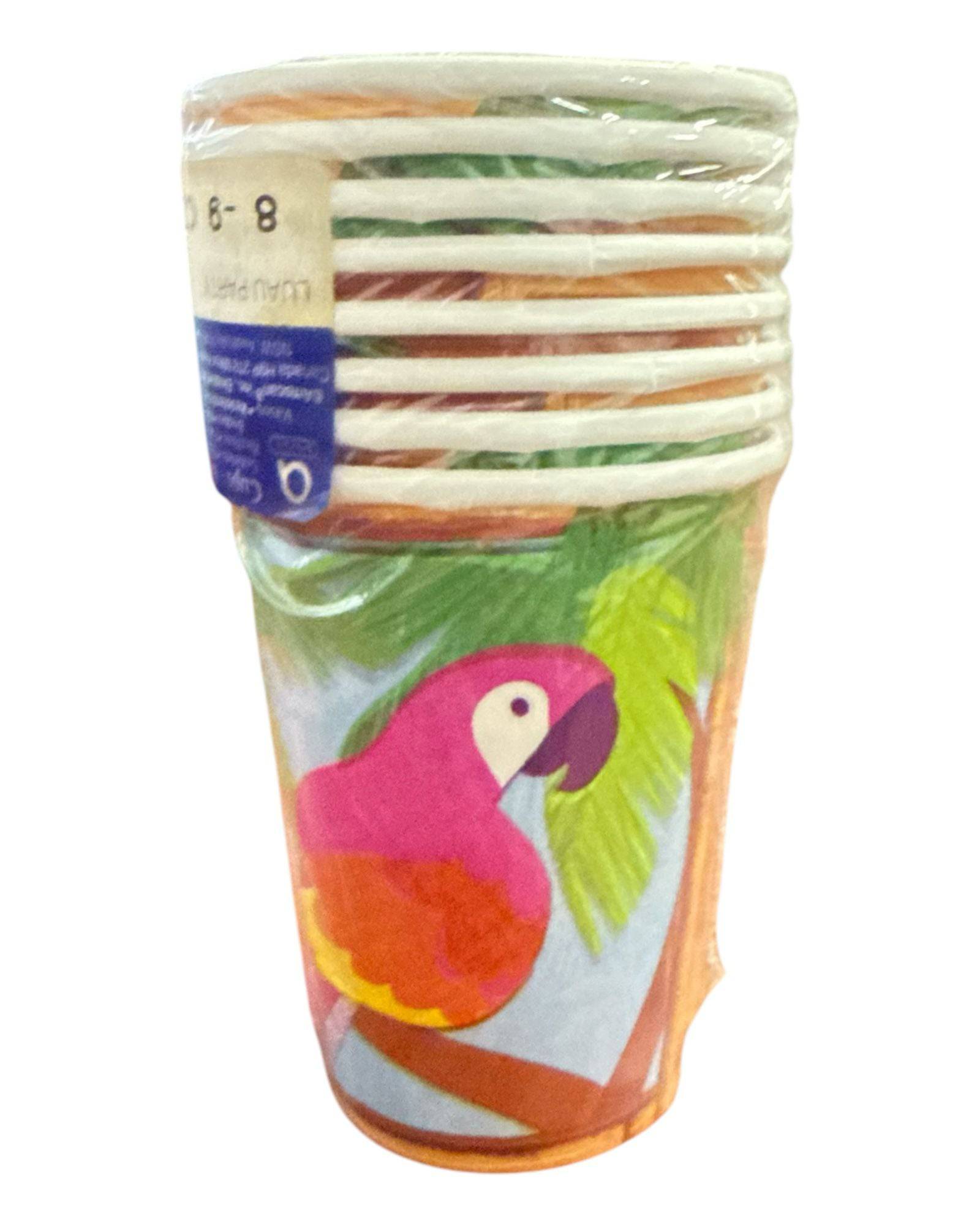 9oz Paper Cups - Luau Party (8ct)