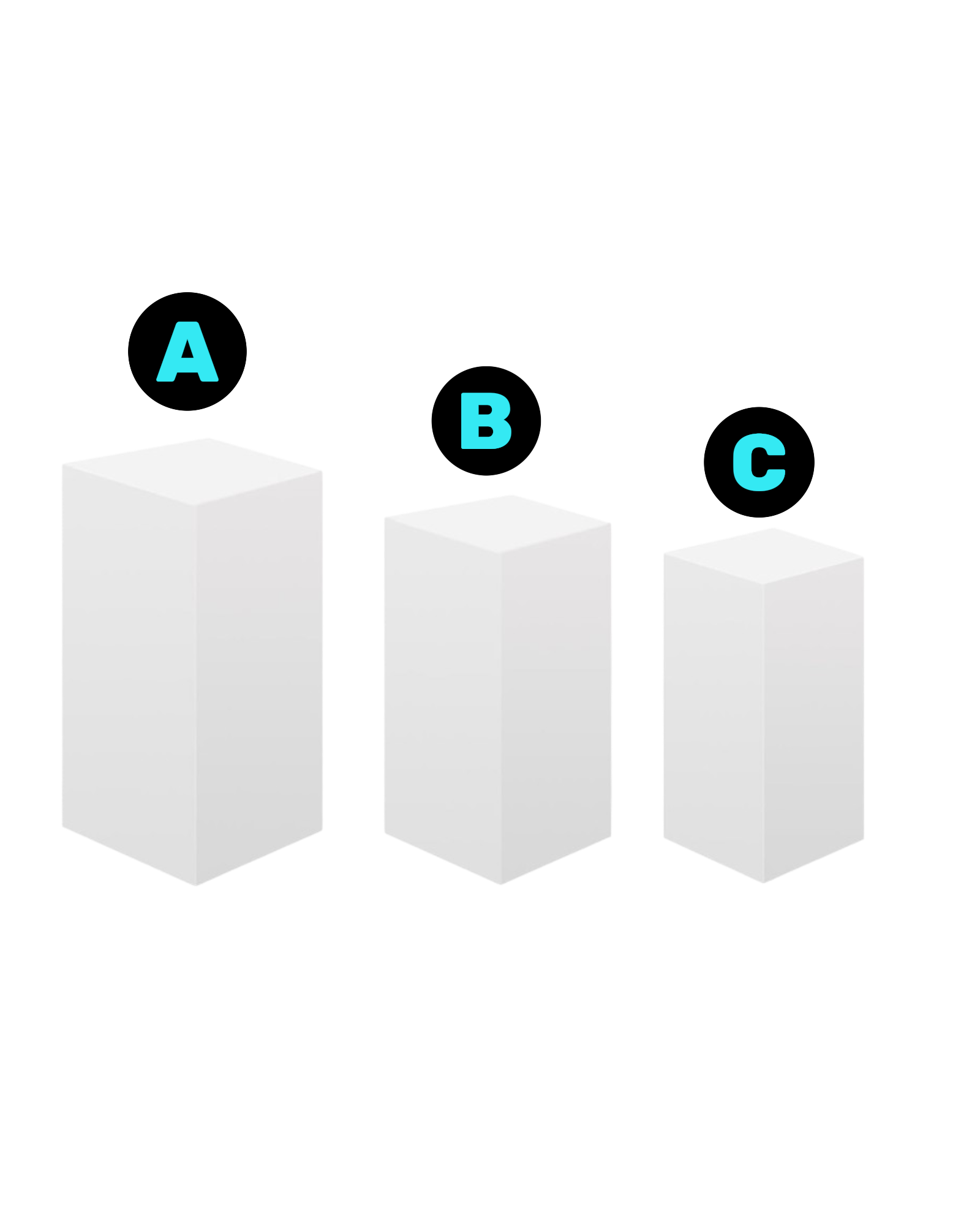 B482 White Square Metal Stand Set - Borosino