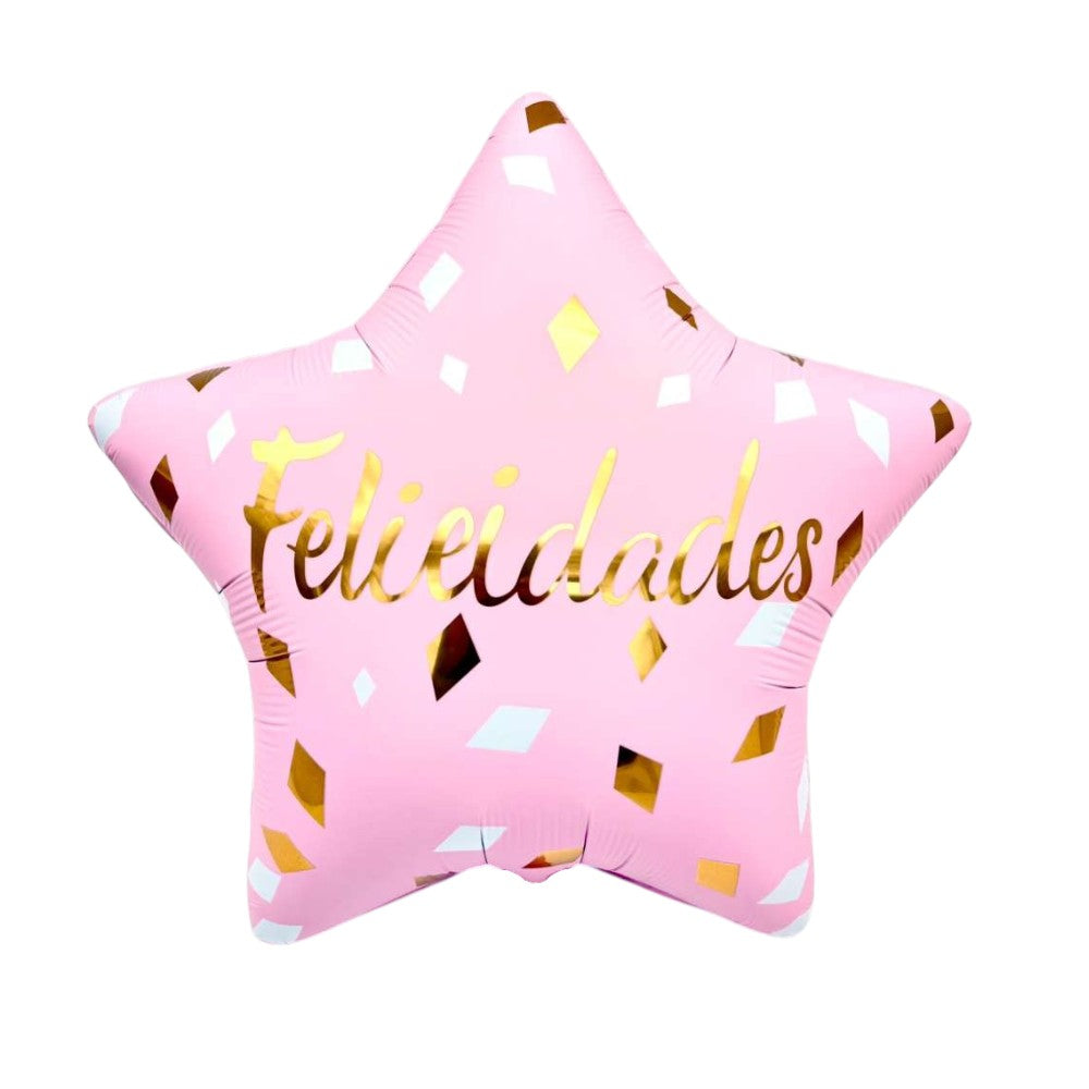 32" Pink Star Confetti - Felicidades (1ct) - Winner Party