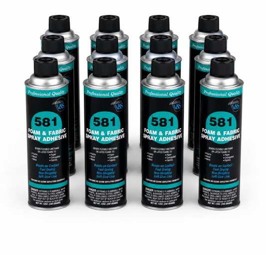 V&S 581 Foam & Fabric Spray Glue 12oz - 12ct - ACI