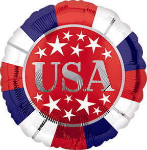 18" USA - Red, White, and Blue - Pack of 10