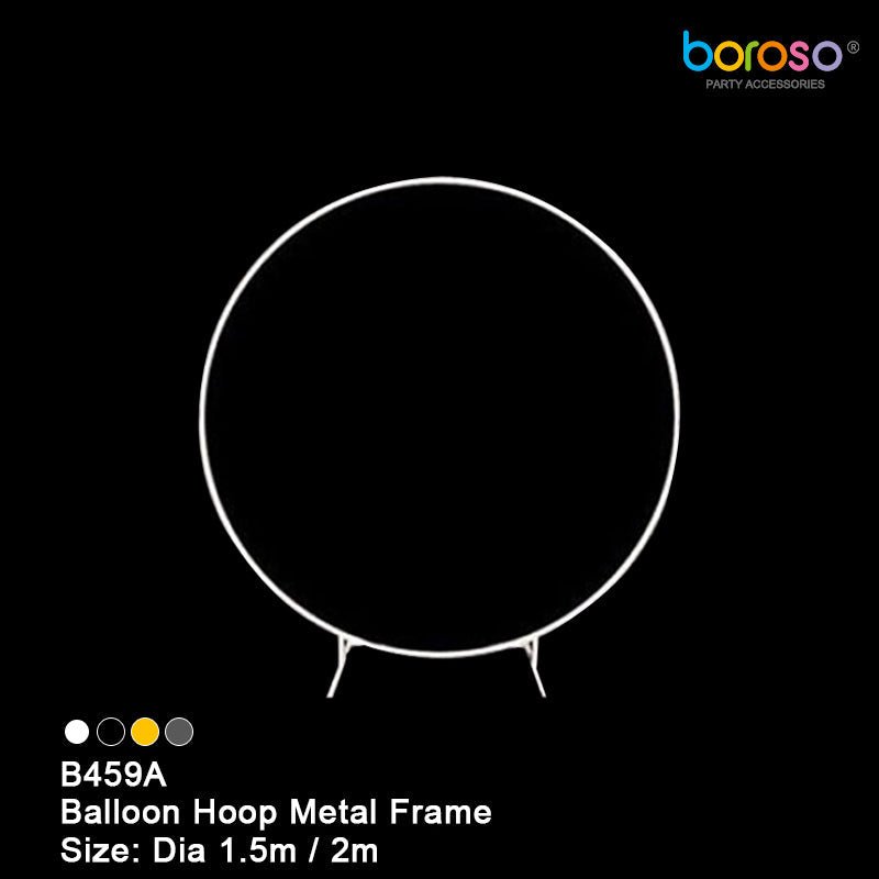 B459A 6.5' Hoop Metal Frame - White - Borosino