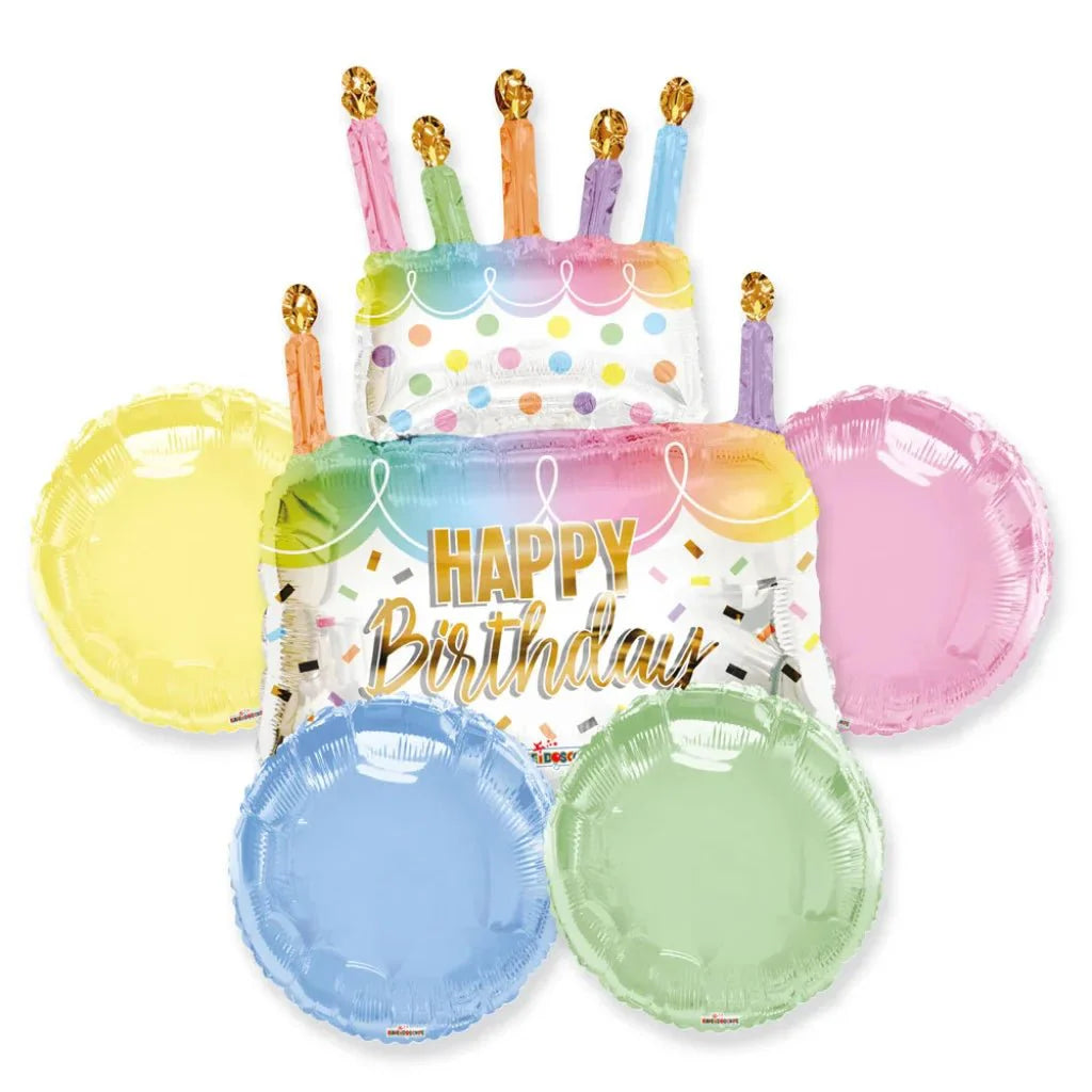 Balloon Bouquet - Happy Birthday Cake - Conver USA