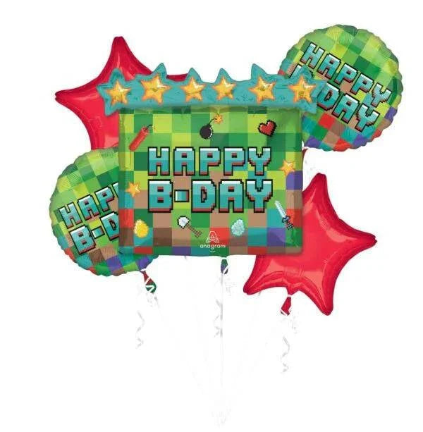 Balloon Bouquet - Miner Pixel Party