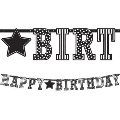 Black and White Giant Banner Letter 11ft