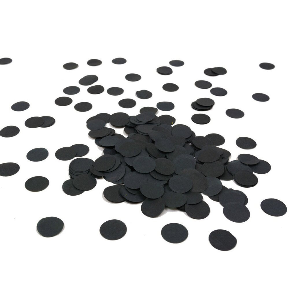 Black Paper Confetti Dots - 1" - 22g