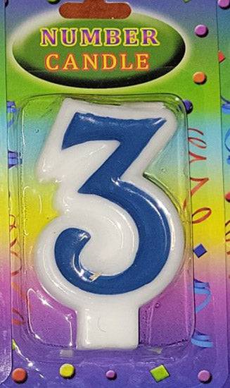 Blue Number Candles - 1ct
