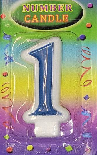 Blue Number Candles - 1ct