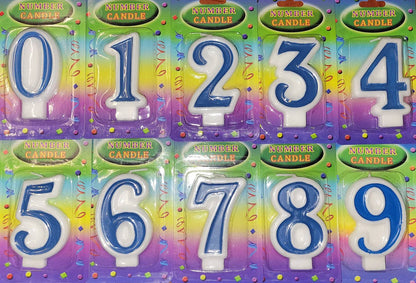 Blue Number Candles - 1ct