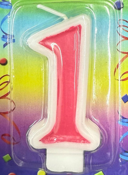 Candle - Pink Number (1ct)