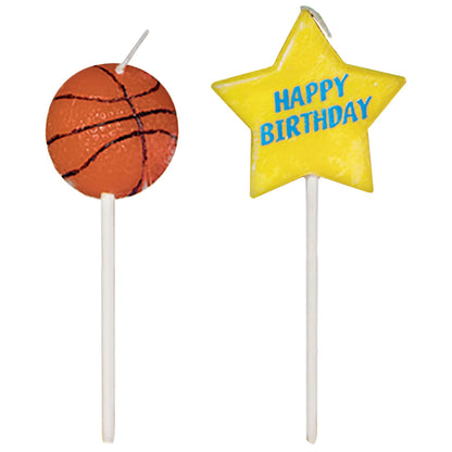 Candles - Basketball Birthday (6ct)