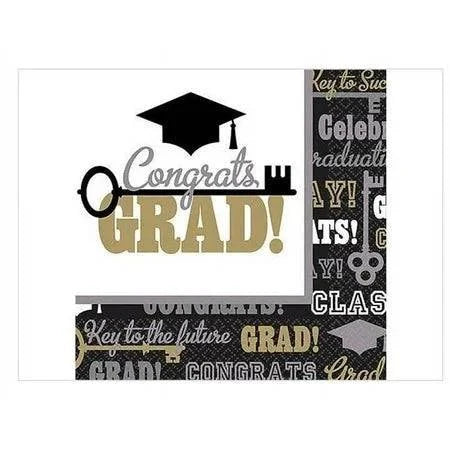 Congrats Grad Key to Success Beverage Napkins 125ct - Amscan