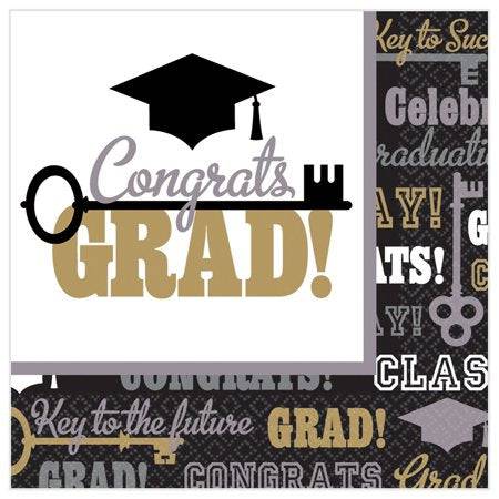 Congrats Grad Key To Success Luncheon Napkins 125ct - Amscan