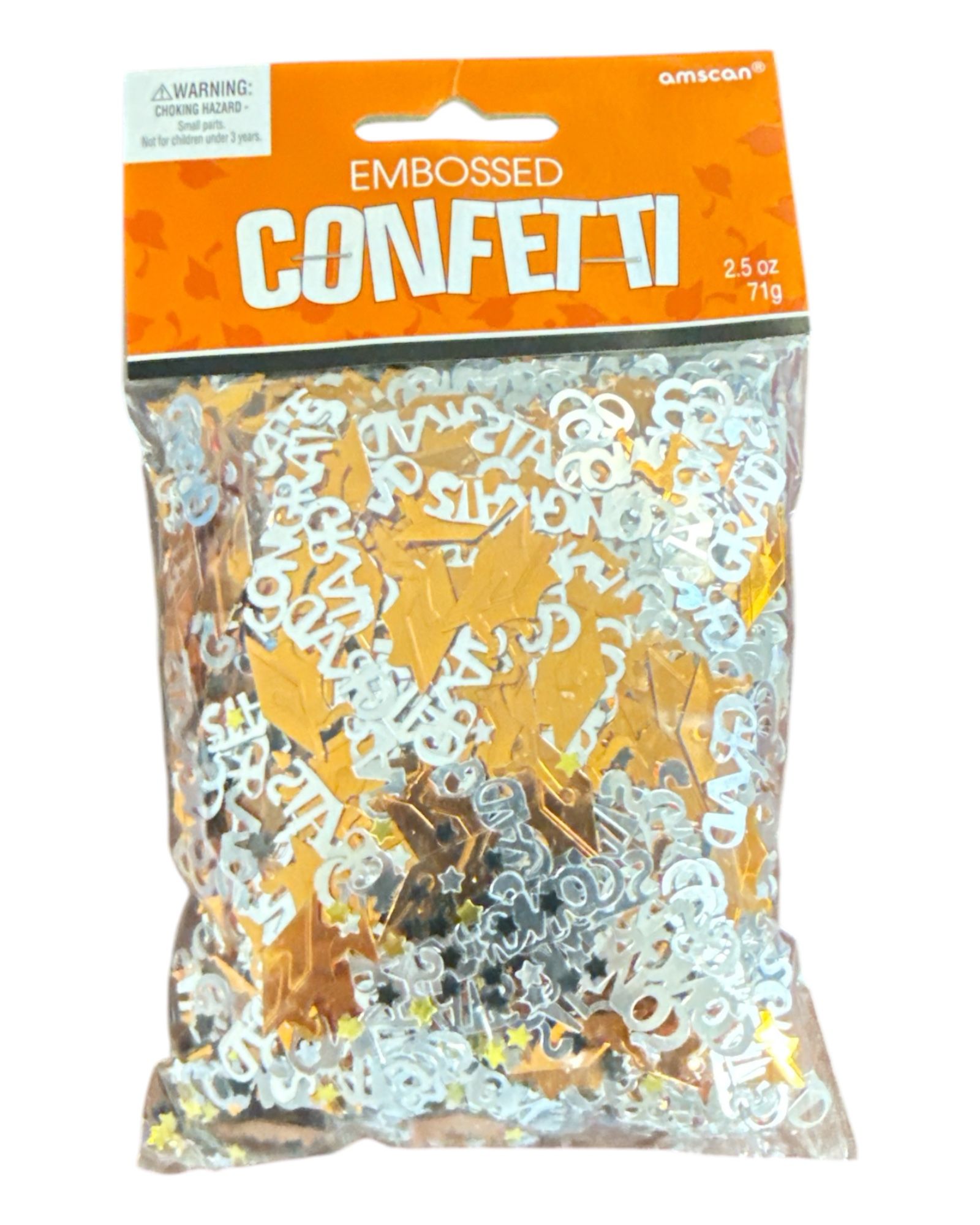 Congrats Grad (Orange) Confetti 2.5 oz - Amscan