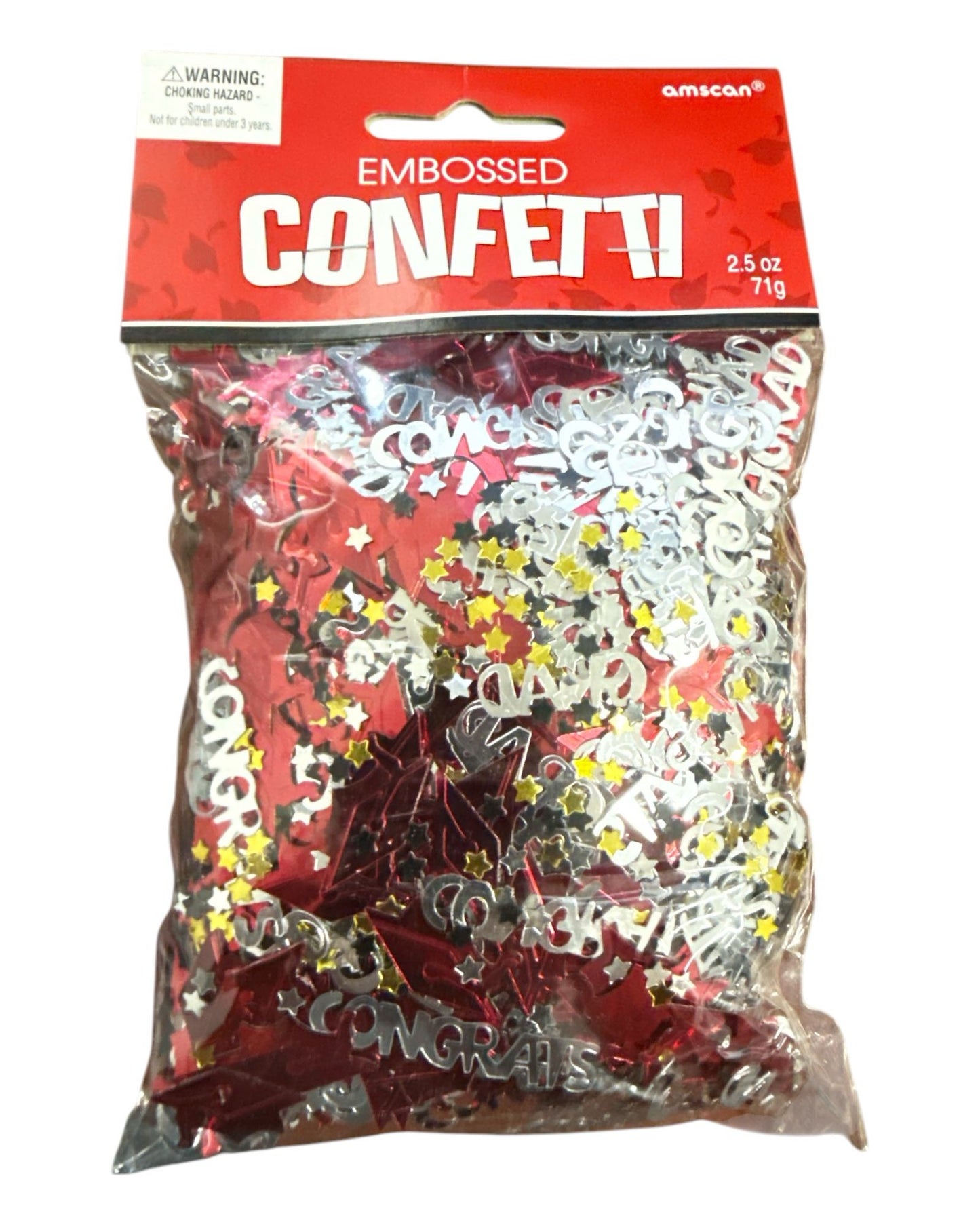 Congrats Grad (Red) Confetti 2.5 oz - Amscan