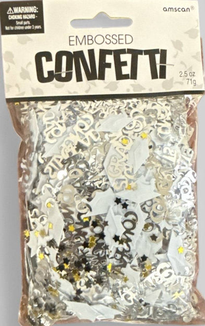 Congrats Grad (White) Confetti 2.05oz - Amscan