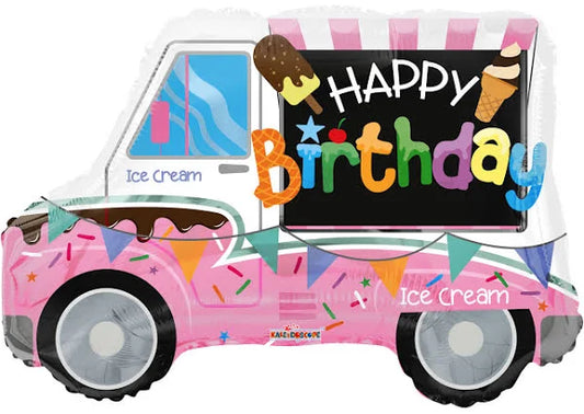 26" Happy Birthday Pink Ice Cream Truck - Conver USA
