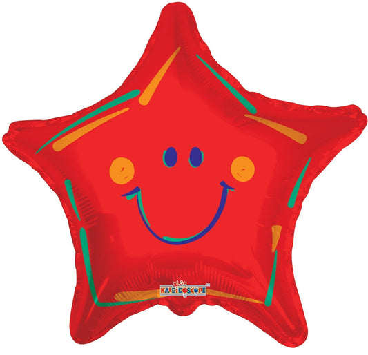 18" Smiley Red Star Balloon - Conver USA