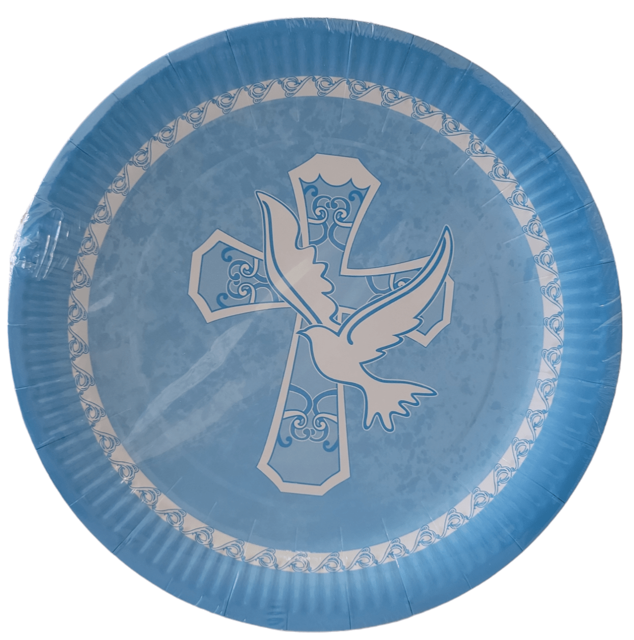 Cross Blue 7" Paper Plates 8ct