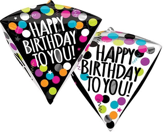 Diamondz - Happy Birthday Black and White