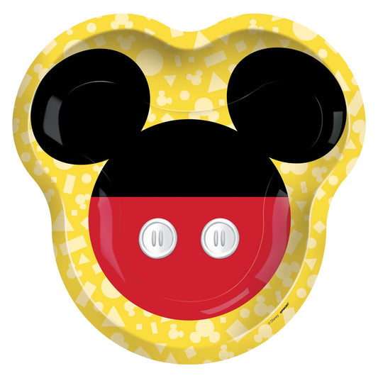 Disney Mickey Mouse Forever 10.5" Shaped Plate 8ct - Amscan