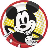 Disney Mickey Mouse Round 9" Dinner Plates 8ct - Unique