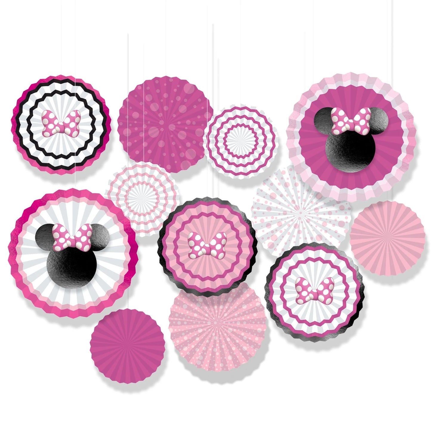 Disney Minnie Mouse Forever Paper Fan Decorating Kit - Amscam