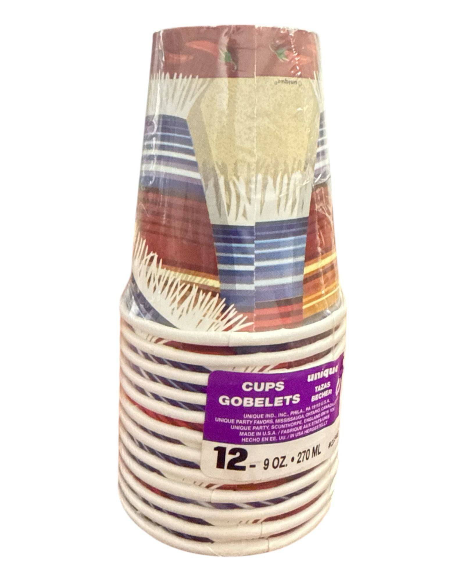 Fiesta Serape 9oz Paper Cups 8ct - Unique